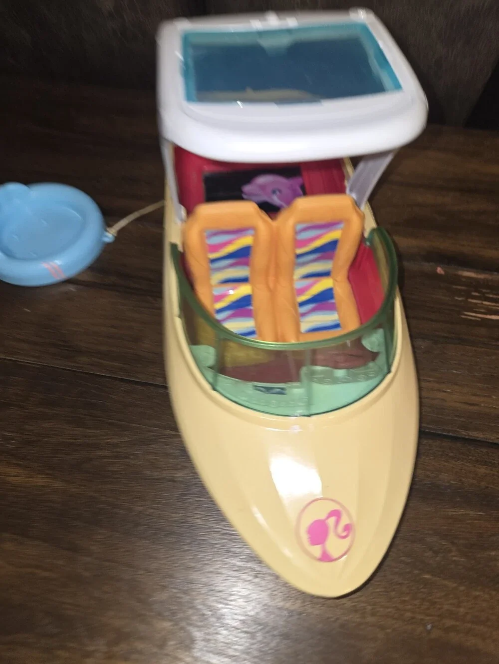 Barbie Dolphin Magic Ocean View Boat Mattel 2016 Speed Boat 17” Long G C